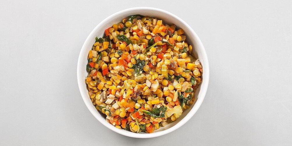 Рецепт чечевица с овощами