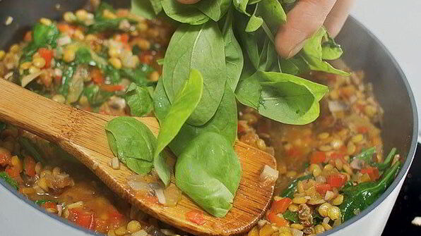 чечевица с овощами