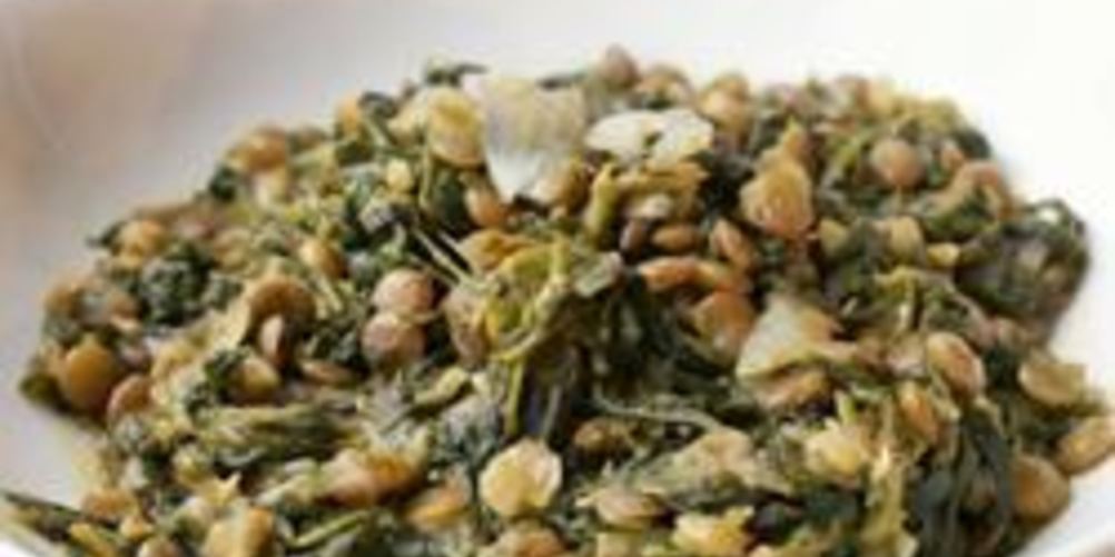 Рецепт чечевица со шпинатом