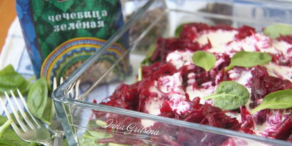 Рецепт чечевица со свеклой и шпинатом