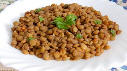 Чечевица тушеная