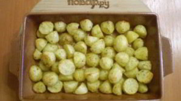 картофель кусочками в духовке