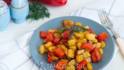 Картофель с болгарским перцем