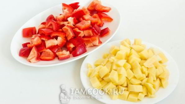 картофель с болгарским перцем