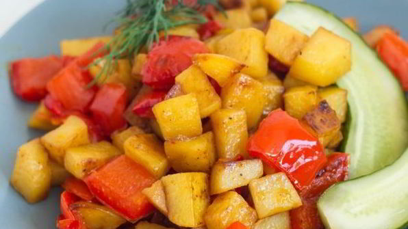 картофель с болгарским перцем