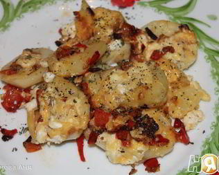 Картофель с брынзой