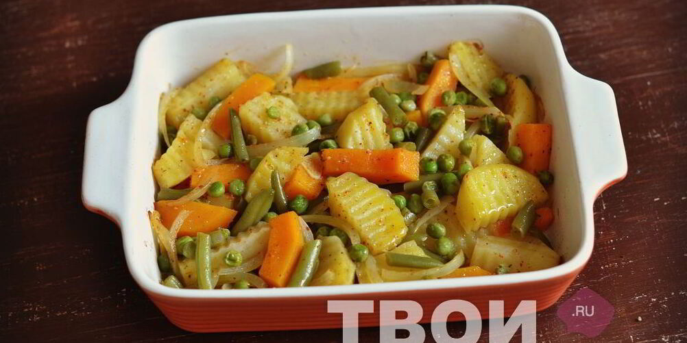 Рецепт картофель с овощами