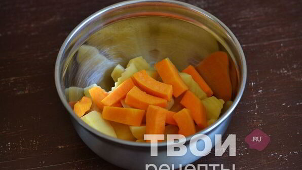 картофель с овощами