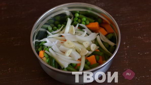 картофель с овощами