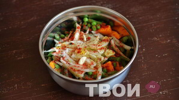 картофель с овощами