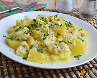 Картофель с сыром в микроволновке