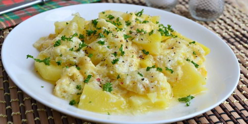 Рецепт картофель с сыром в микроволновке