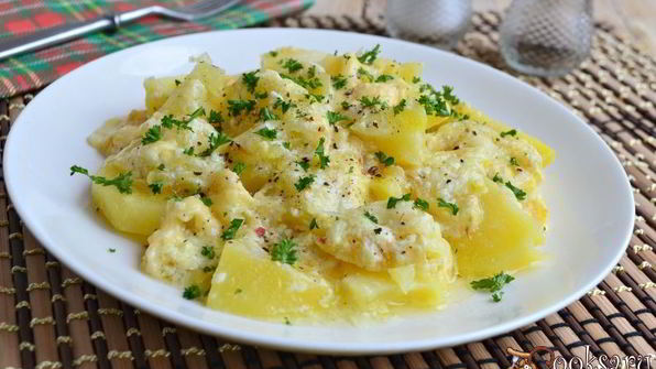 картофель с сыром в микроволновке