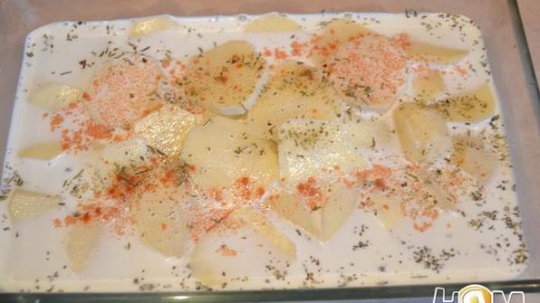 картофель со сливками и сыром