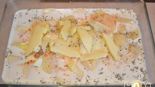 картофель со сливками и сыром