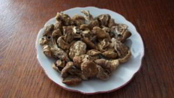 картофель в духовке с белыми грибами и беконом