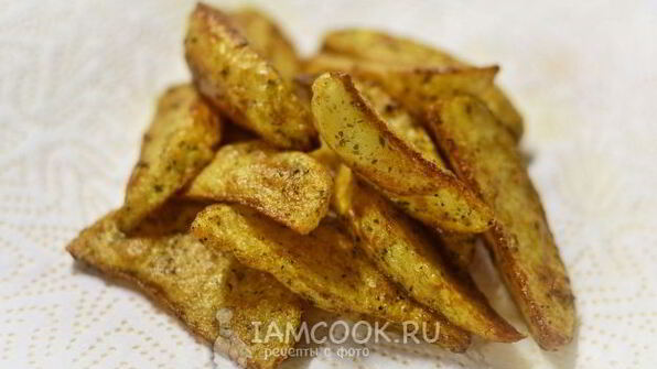 картофель во фритюре с сырным соусом