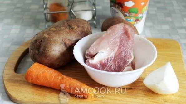 картошка с мясом слоями в духовке
