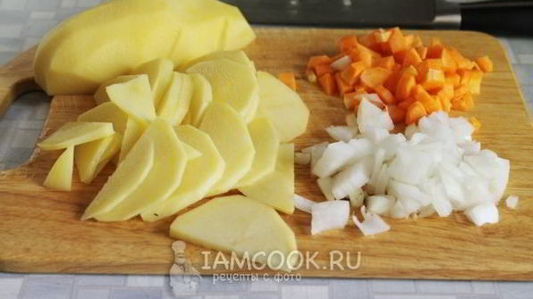 картошка с мясом слоями в духовке