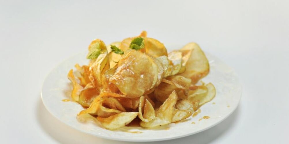 Рецепт хрустящий картофель с карамелью