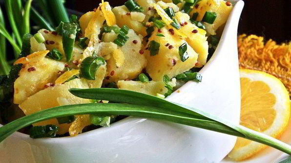 лимонный картофель с луком