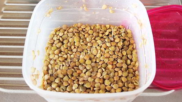 лимонный рис, жареный с чечевицей