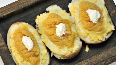 Нежный картофель с щучьей икрой