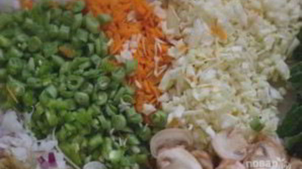 отварной рис с овощами