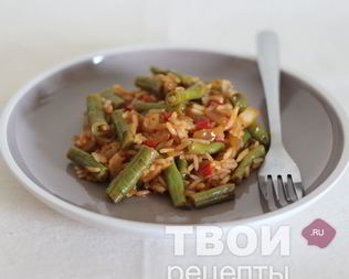 Рис с фасолью в томате