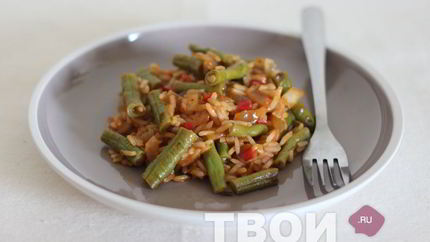 Рис с фасолью в томате