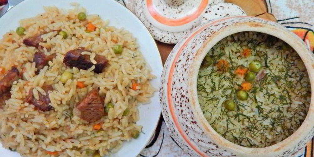Рецепт рис с говядиной в горшочках