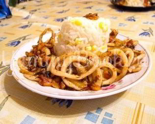 Рис с креветками и кальмарами