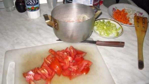 рис с креветками и кальмарами