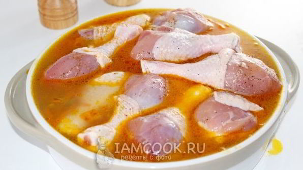 рис с куриными ножками в духовке