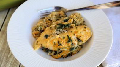 Рис с курицей в духовке