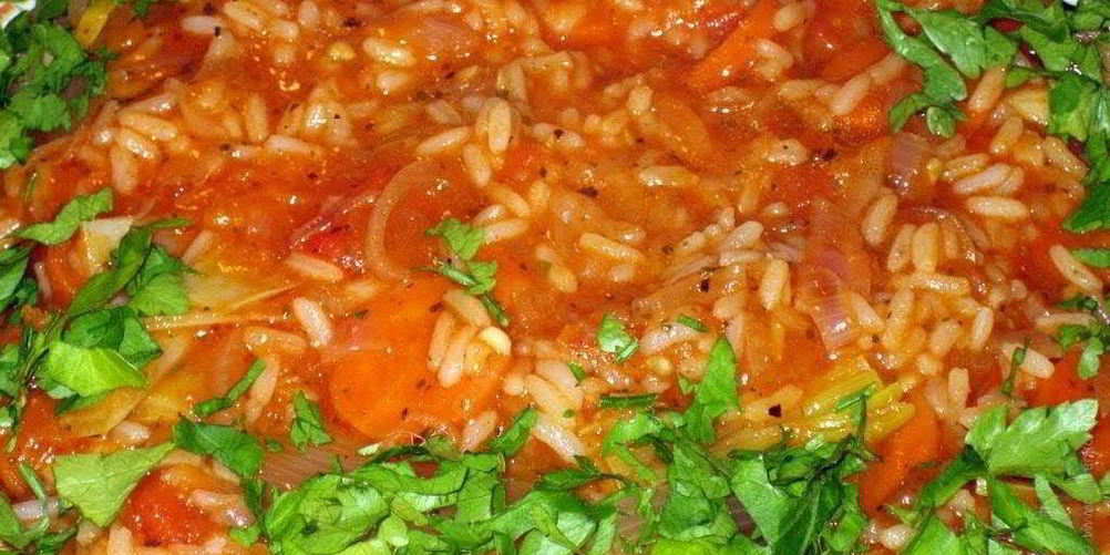 Рецепт рис с луком-пореем