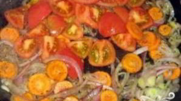 рис с луком-пореем