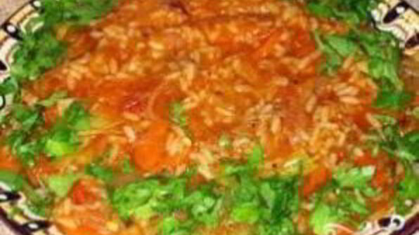 рис с луком-пореем