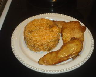 Рис с овощами и куриной грудкой