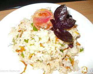 Рис с овощами и зеленью