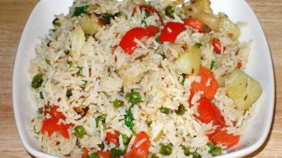 Рис с овощами в мультиварке