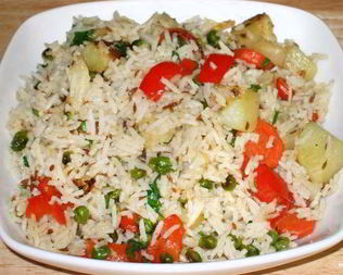 Рис с овощами в мультиварке