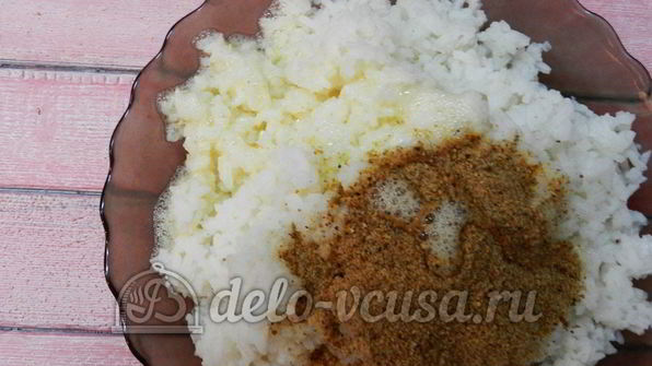 рисовые крокеты с сыром и ветчиной