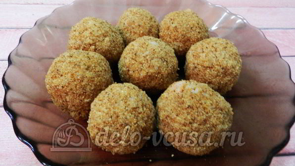 рисовые крокеты с сыром и ветчиной