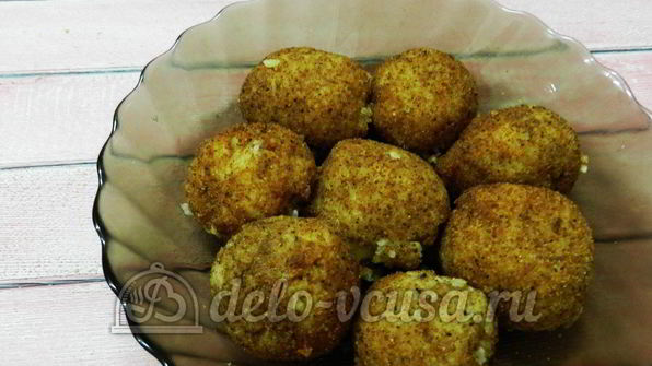 рисовые крокеты с сыром и ветчиной