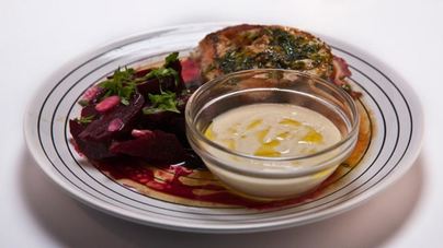 Скордалья с жареной треской