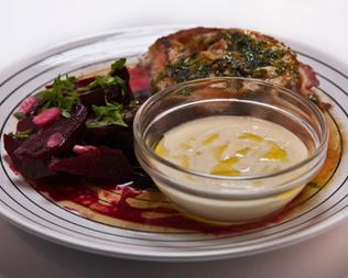 Скордалья с жареной треской