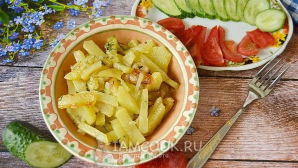 жареная картошка на сливочном масле