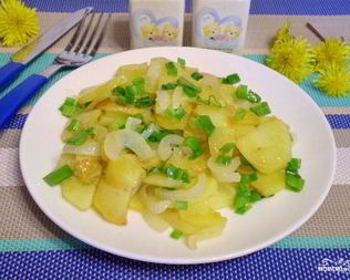 Жареная картошка с луком