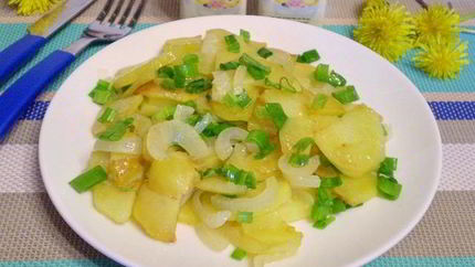 Жареная картошка с луком